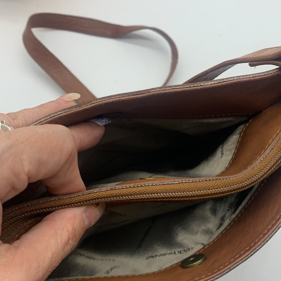 Lucky Brand Brown Leather Crossbody Bag MCB6840K - Picture 8 of 16
